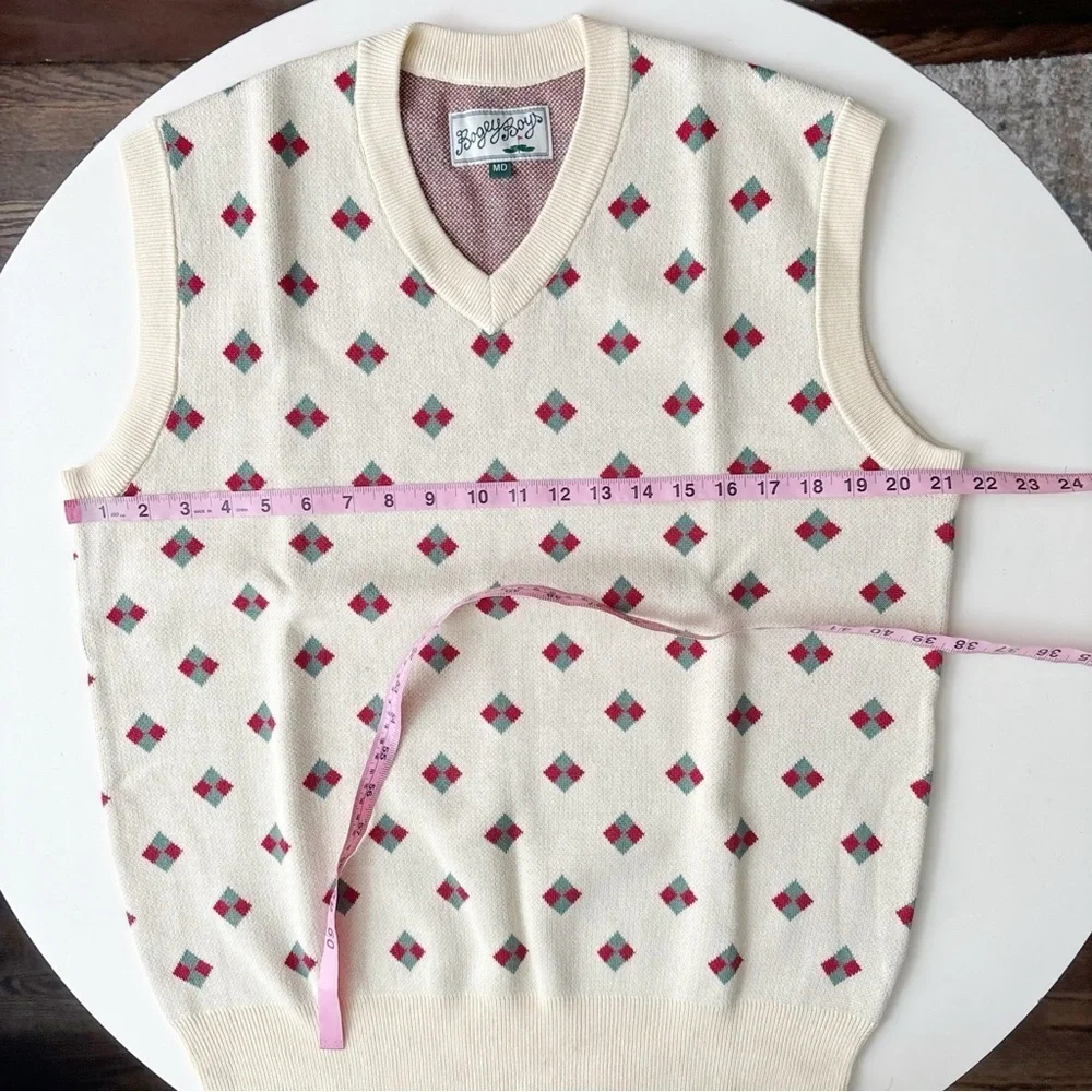 Bogey Boys by Macklemore Diamond Sweater Vest Banana Yellow Size Medium New